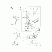 Схема узла: Передний тормозной цилиндр для Kawasaki EX250 Ninja 250