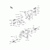 Схема вузла: Підніжки для Kawasaki VN900 Vulcan 900 Custom