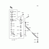 Схема вузла: Задній гальмівний циліндр Kawasaki ZR400 Zephyr X