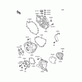 Схема вузла: Кришка двигуна (s) для Kawasaki KLE500