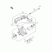 Схема вузла: Ступиця переднього колеса для Kawasaki KMX80 KSR-II