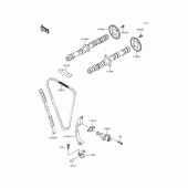 Схема вузла: Розподвал & Ланцюг ГРМ & Натягувач для Kawasaki ZX600 Ninja ZX-6