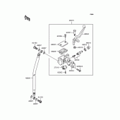Схема вузла: Передній гальмівний циліндр для Kawasaki BN125 Eliminator