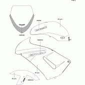 Схема узла: Decals(black)(b7f) для Kawasaki EX650 Ninja 650 ABS