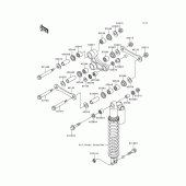 Схема вузла: Підвіска для Kawasaki KX250/ KX252 KX250