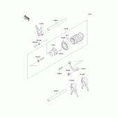 Схема вузла: Копірний вал & Вилки для Kawasaki EJ650 W650