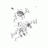 Схема вузла: Кріплення двигуна для Kawasaki KX250/KX252 KX250F