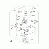 Схема вузла: Carburetor(1/2) для Kawasaki KLX125 KLX125