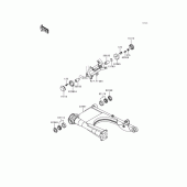 Схема вузла: Задній важіль (маятник) для Kawasaki ZG1200 Voyager XII