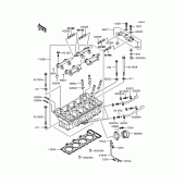 Схема вузла: Головка блоку циліндрів для Kawasaki ZX400 ZXR400R