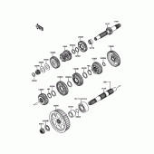 Схема узла: Трансмиссия для Kawasaki VN900 Vulcan 900 Classic LT