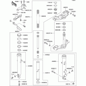 Схема вузла: Передня вилка(1/2)(el250-f2) для Kawasaki EL250 Eliminator 252