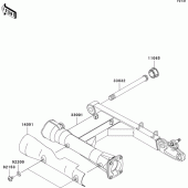 Схема узла: Задний рычаг (Маятник) для Kawasaki VN1600 VN1600 Classic