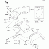 Схема вузла: Cowling(zr1100-c3) для Kawasaki ZR1100 ZRX1100