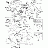 Схема вузла: Нижній обтічник для Kawasaki ZX1000 Ninja ZX-10R