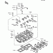 Схема вузла: Головка циліндра для Kawasaki ZX600 GPX600R