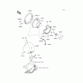 Схема вузла: Headlight(s) для Kawasaki VN1700 VN1700 Classic Tourer