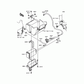 Схема вузла: Fuel Evaporative System для Kawasaki ZR900 Z900 ABS