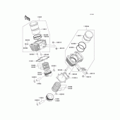 Схема узла: Цилиндр & Поршень для Kawasaki VN1600 VN1600 Mean Streak