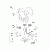 Схема вузла: Переднє гальмо для Kawasaki VN1500 Vulcan 1500 Nomad Fi