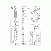 Схема узла: Вилка передней оси для Kawasaki KLE500
