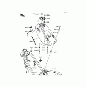 Схема узла: Топливный бак для Kawasaki KLX125 KLX125