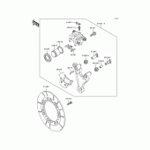 Схема узла: Задний тормоз для Kawasaki KZ1000 Police