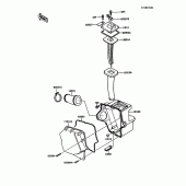 Схема узла: Воздушный фильтр для Kawasaki KMX125