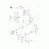 Схема вузла: Поворотники для Kawasaki VN250 Eliminator 250V