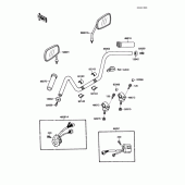 Схема узла: Руль & Пульт управления рулевой для Kawasaki VN1500 Vulcan 88
