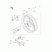 Схема вузла: Front wheel для Kawasaki EX500 Ninja 500R