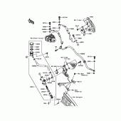 Схема вузла: Задній гальмівний циліндр Kawasaki ZX636 Ninja ZX-6R ABS KRT Edition