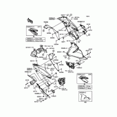 Схема вузла: Дефлектори для Kawasaki BX250 NINJA 250SL