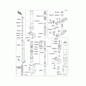 Схема узла: Передняя вилка(1/2)(kx500-e4/e5) для Kawasaki KX500