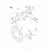 Схема вузла: Заднє гальмо для Kawasaki VN1700 Vulcan 1700 Voyager