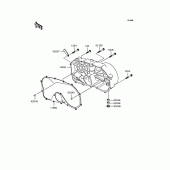 Схема вузла: Right engine cover для Kawasaki VN400 Vulcan II