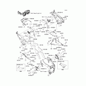 Схема вузла: Нижній обтічник для Kawasaki ZX600 Ninja ZX-6R