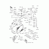 Схема узла: Радиатор (1/2) для Kawasaki EX500 EX500