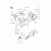 Схема узла: Воздушный фильтр для Kawasaki KL250 KL250 Super Sherpa