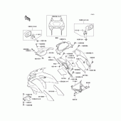 Схема узла: Облицовочные элементы для Kawasaki ZX600 Ninja ZX-6