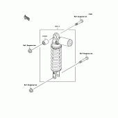 Схема вузла: Амортизатор задній для Kawasaki ZX636 Ninja ZX-6R