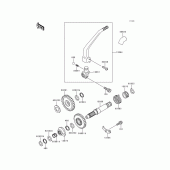 Схема вузла: Kickstarter mechanism для Kawasaki KLX300R