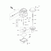 Схема узла: Комплектующие карбюратора для Kawasaki EX500 EX500