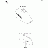 Схема вузла: Decals(el250-f2/f3) для Kawasaki EL250 Eliminator 252
