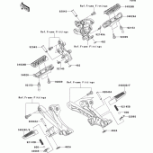 Схема вузла: Підніжки для Kawasaki ZX1400 ZZR1400 ABS