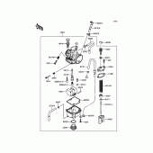 Схема вузла: Карбюратор для Kawasaki KX85 KX85-II