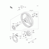 Схема вузла: Заднє колесо & Привідний ланцюг для Kawasaki EX250 Ninja 250