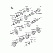 Схема вузла: Трансмісія для Kawasaki BJ250 Estrella RS