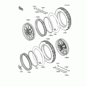 Схема узла: Шины для Kawasaki KX100