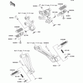 Схема узла: Подножки для Kawasaki ZX1200 Ninja ZX-12R